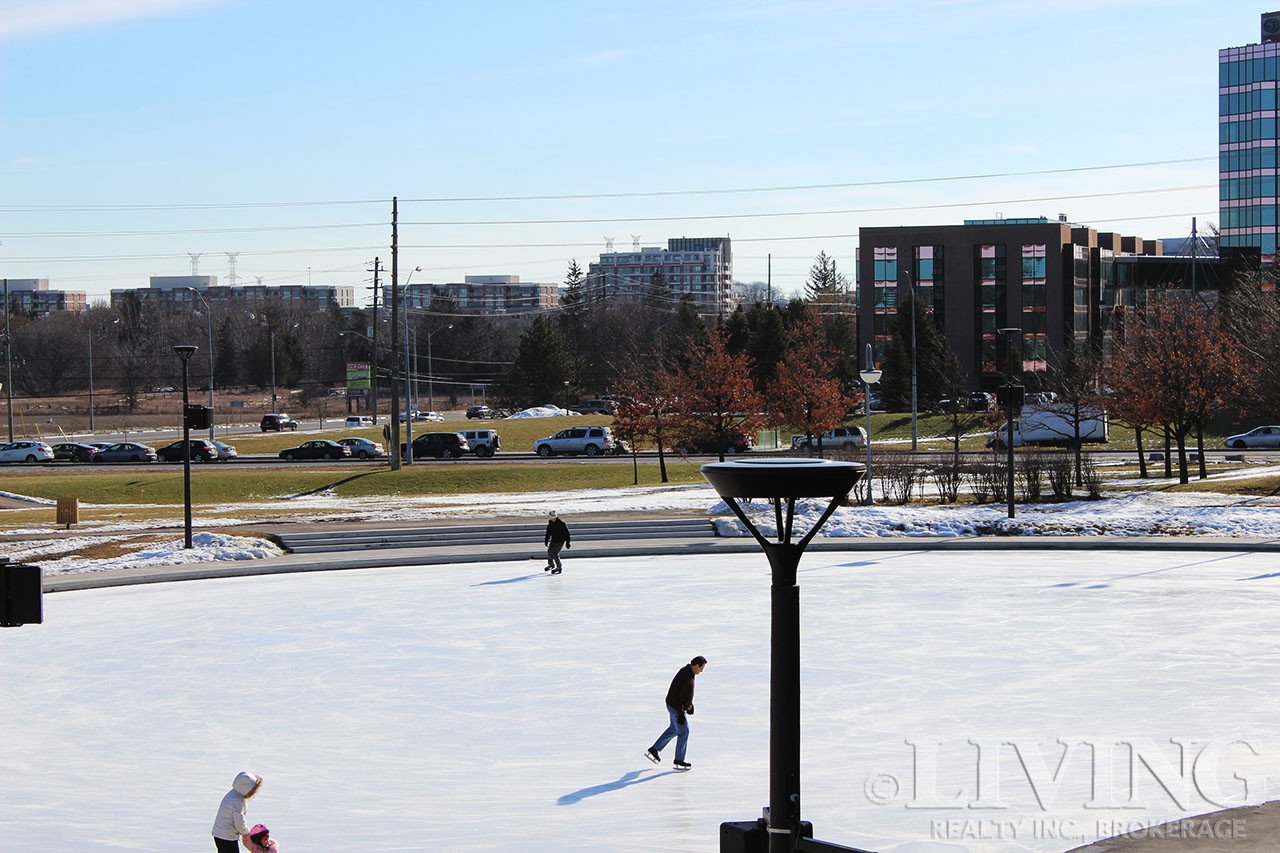 Markham Centre features plenty of fun outdoor activities and green spaces.