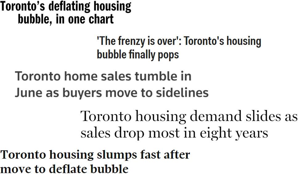 Bursting the real estate bubble - news headlines